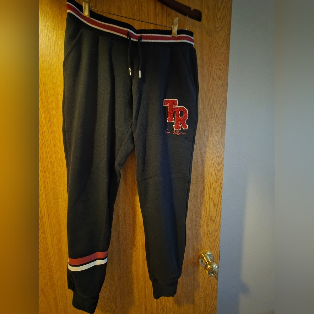 True Religion Black Joggers